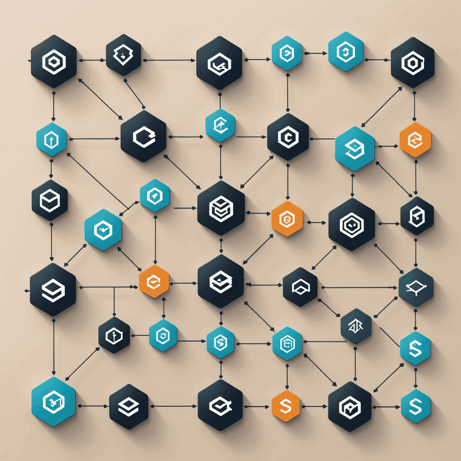 A visual representation of asset swaps on SuiBridge, showing multiple blockchain logos connected by arrows, symbolizing the cross-chain token exchange process